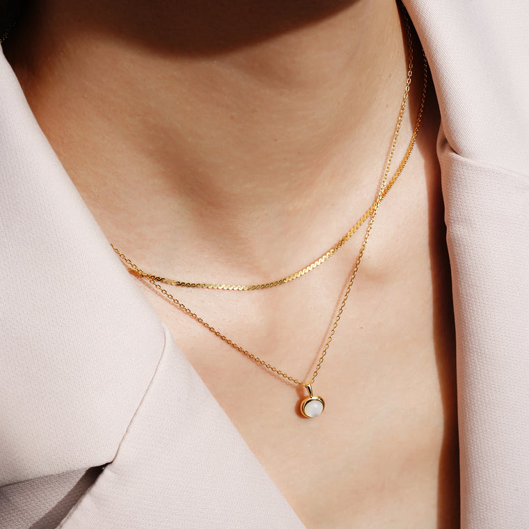 Ania Haie - Gold Mother of Pearl Pendant Necklace