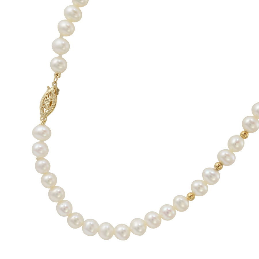 9ct Gold Pearl & Bead Necklace