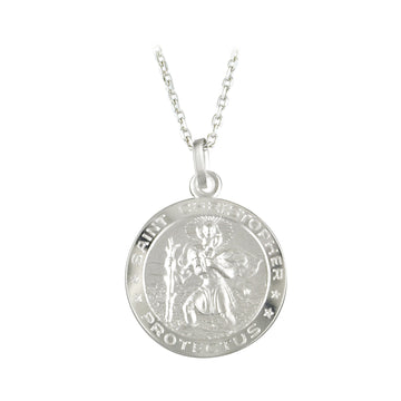 Sterling Silver St. Christopher's Medal Pendant