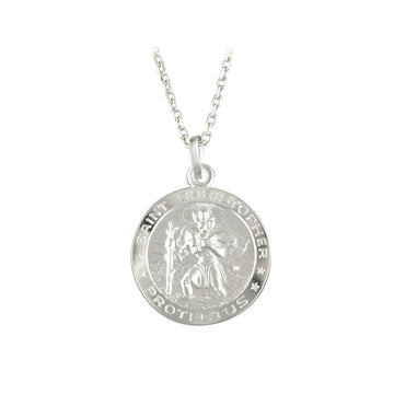 Sterling Silver St. Christopher's Medal Pendant