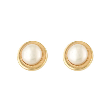 9ct Yellow Gold Pearl Stud Earrings