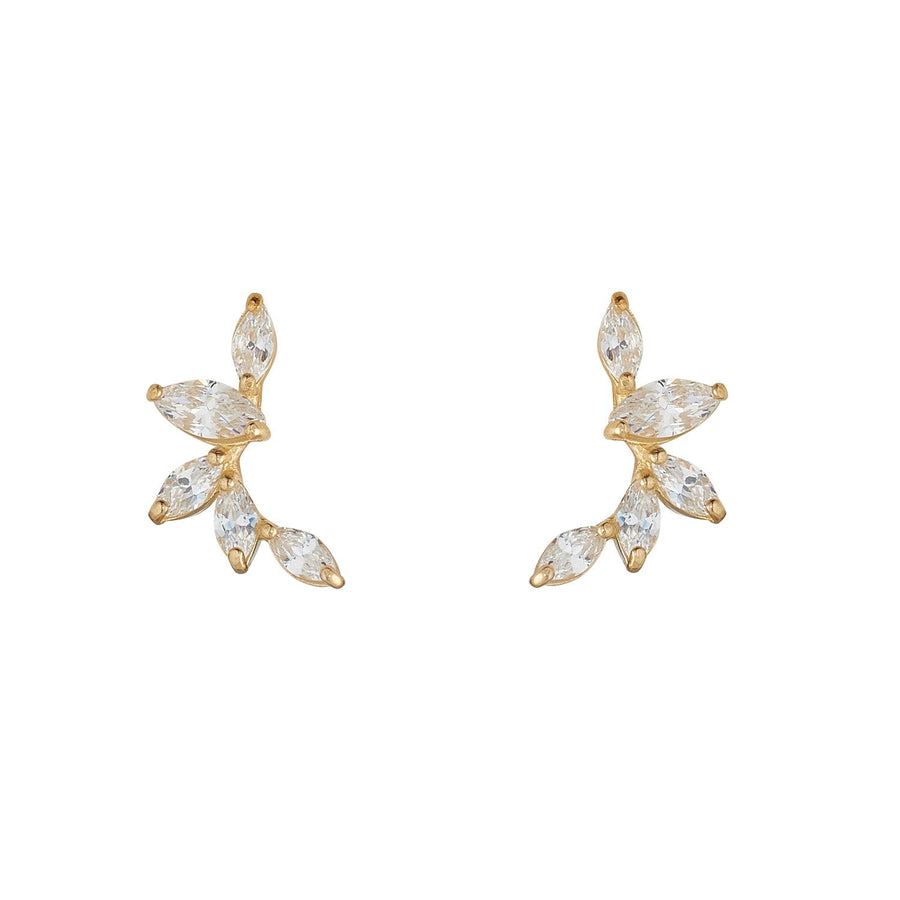 9ct Gold Cz Crawler Earrings