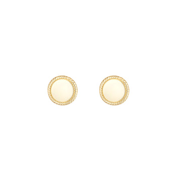 9ct Gold Disc Stud Earrings