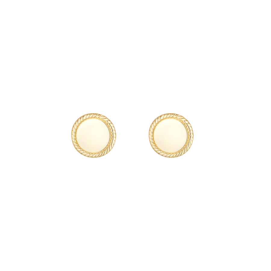 9ct Gold Disc Stud Earrings