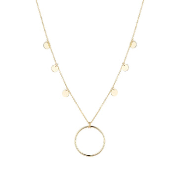 9ct Gold Circle & Discs Necklace