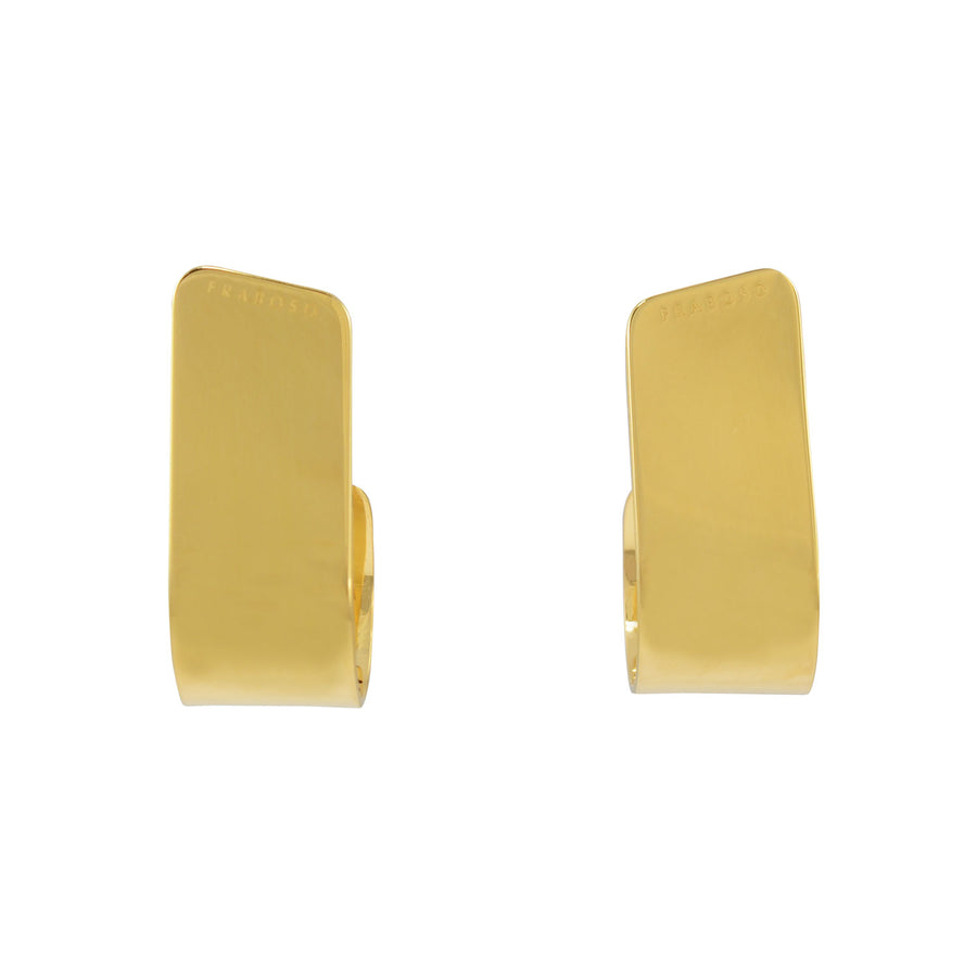 Fraboso - wide Curl Earrings Yellow