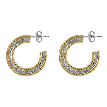 Fraboso - 3 Strand Hoop Earrings Yellow