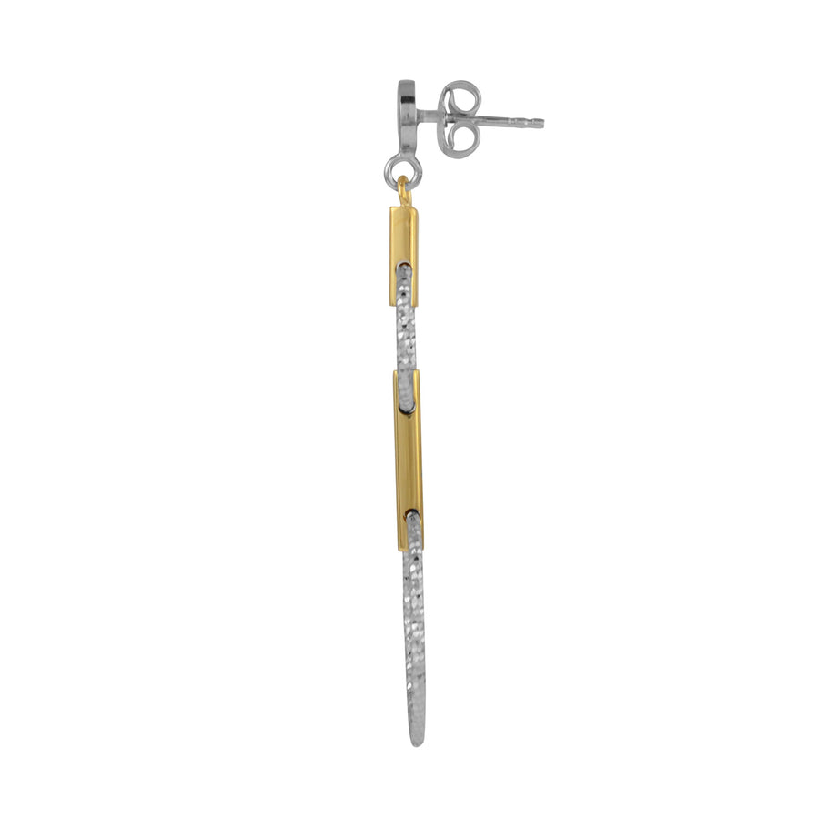 Fraboso - Yellow Bar & Circle Drop Earrings