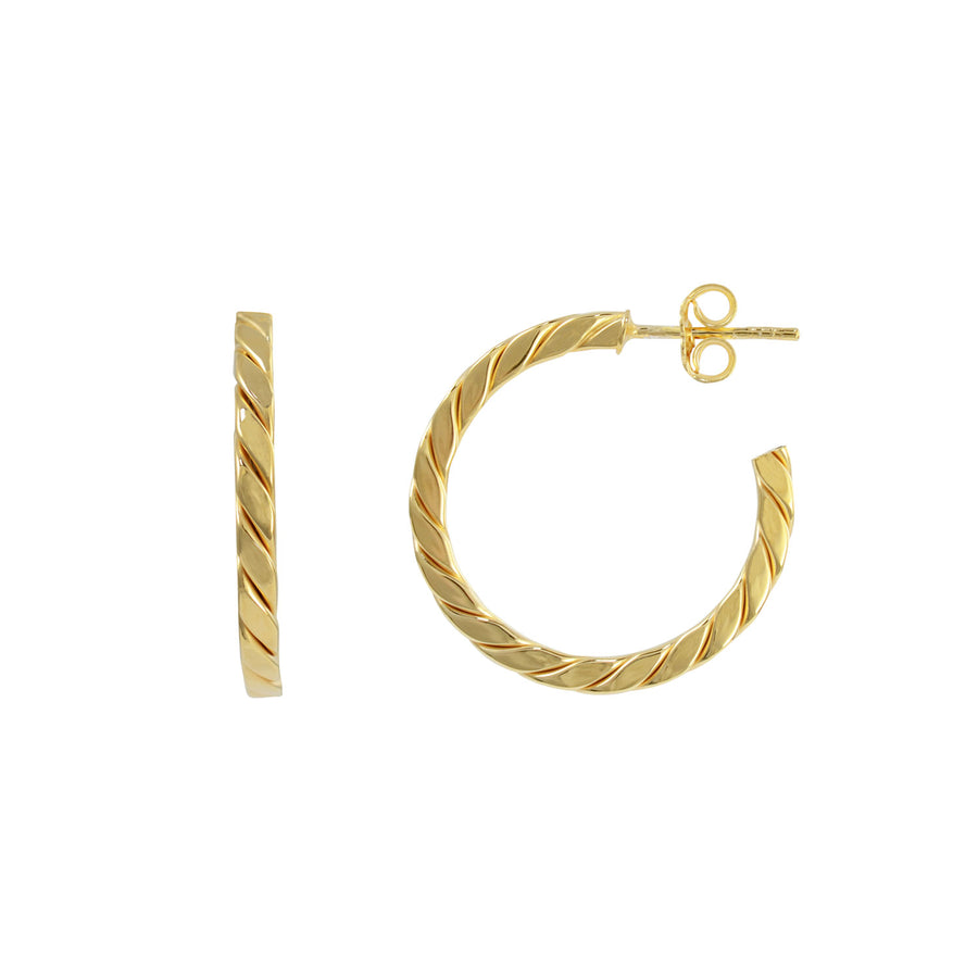 Fraboso - Medium Twist Hoop Earrings Yellow