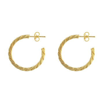 Fraboso - Medium Twist Hoop Earrings Yellow