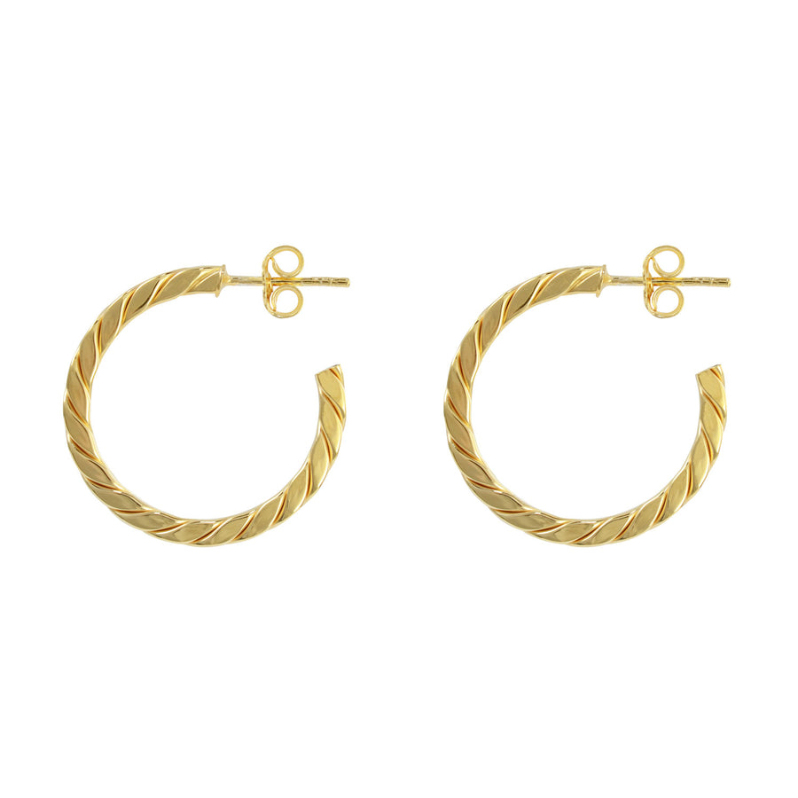 Fraboso - Medium Twist Hoop Earrings Yellow