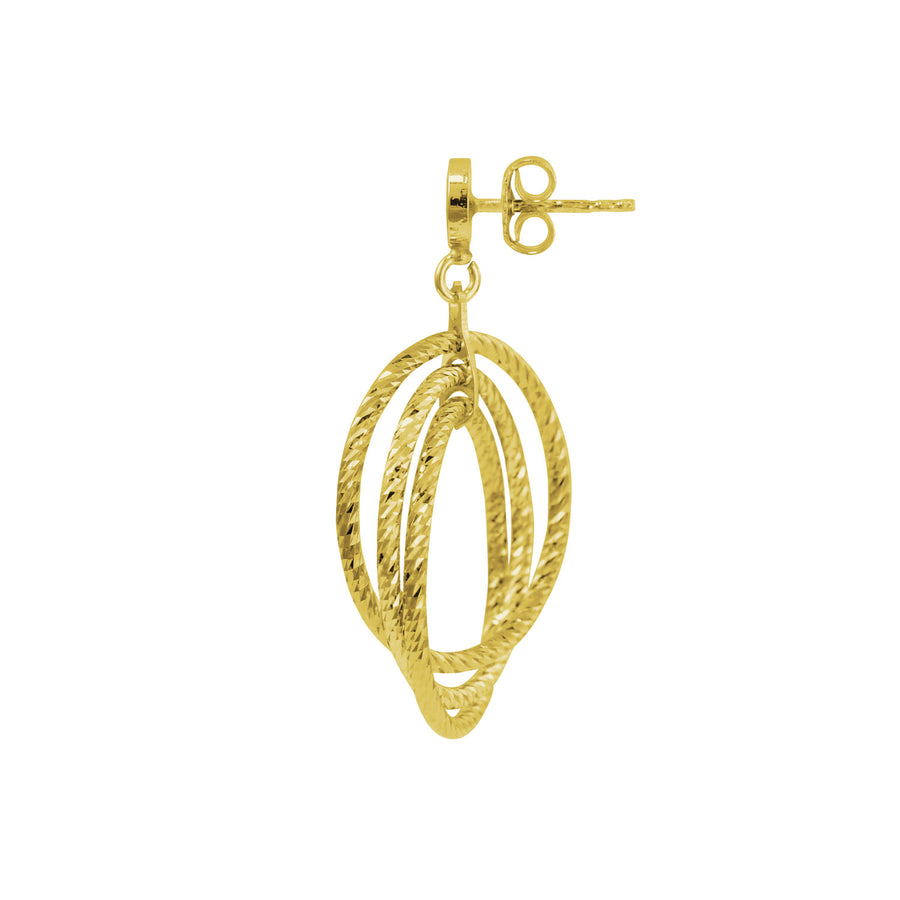 Fraboso - 3 Circle Drop Earrings Yellow