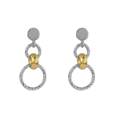 Fraboso - Circle Drop Earrings Yellow