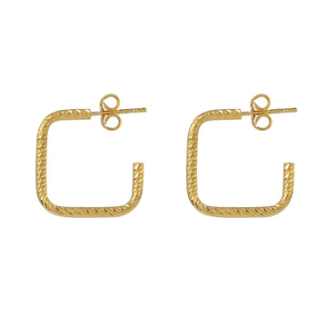 Fraboso - Hoop Earrings Square Yellow