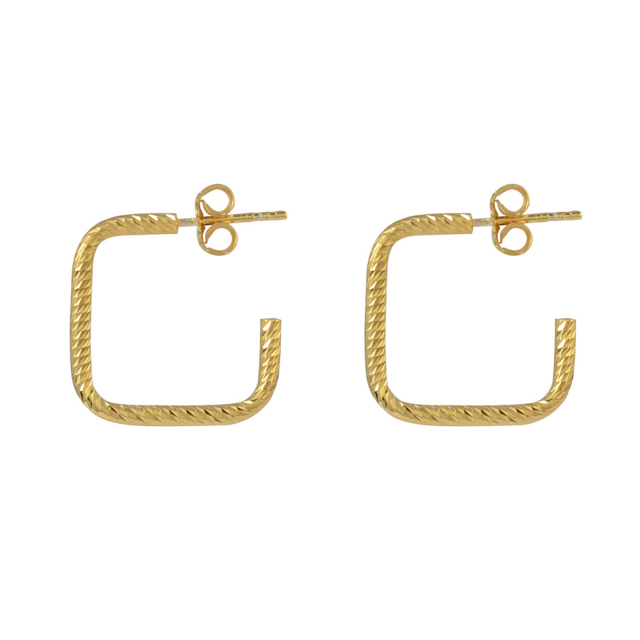 Fraboso - Hoop Earrings Square Yellow