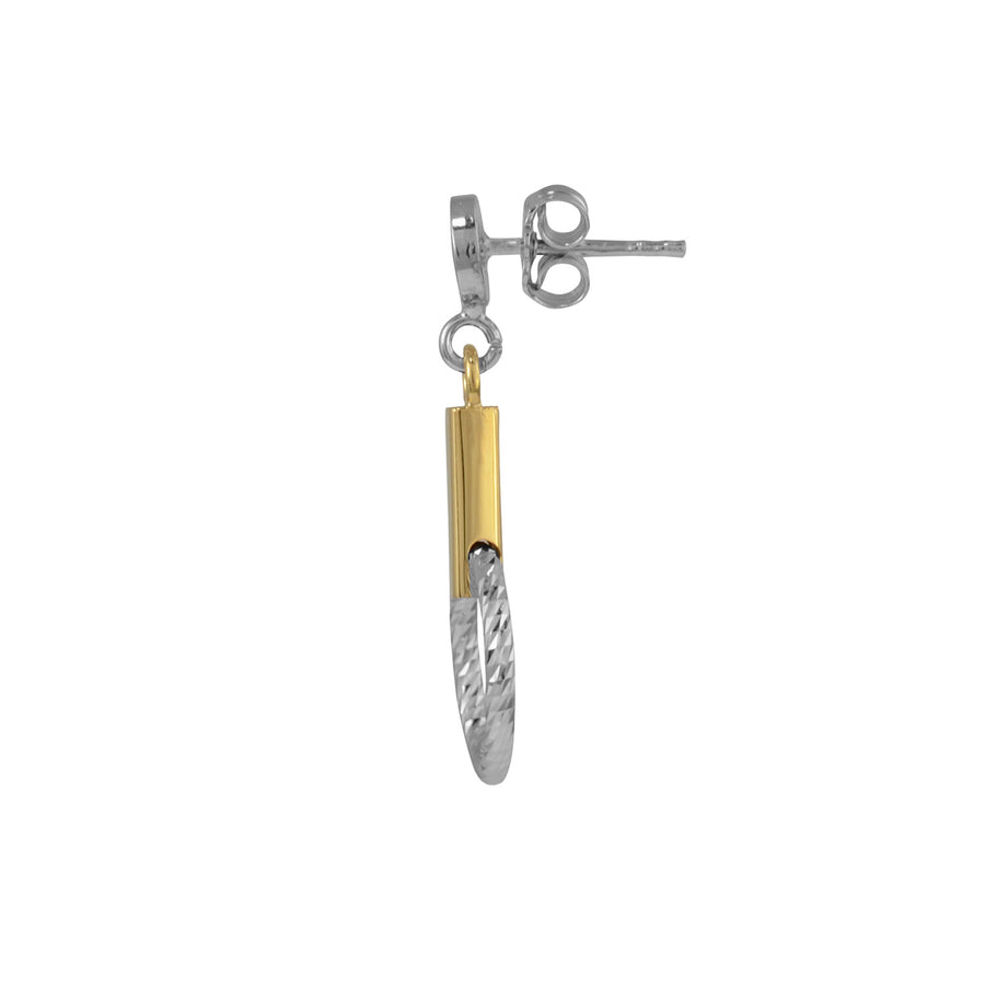 Fraboso - Yellow Bar & Circle Drop Earrings