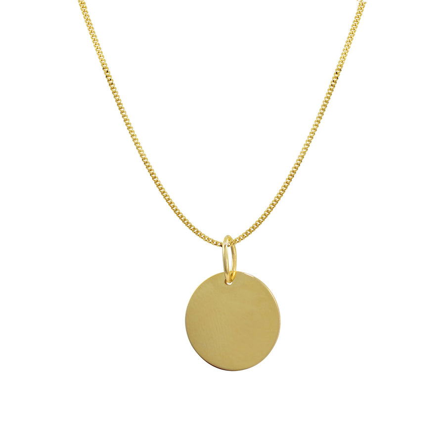 9ct Yellow Gold Disc Necklace