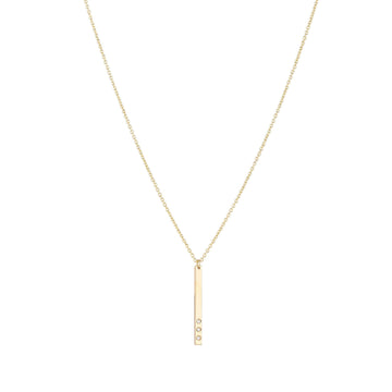 9ct Gold Vertical Bar Necklace