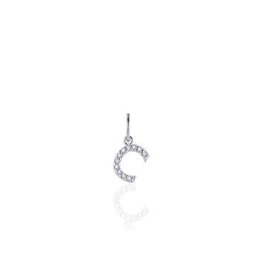 Gisser - Silver C Initial Pendant