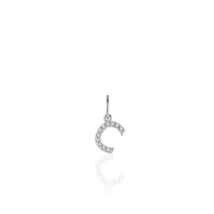Gisser - Silver C Initial Pendant