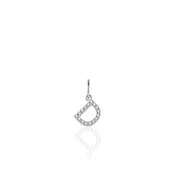 Gisser - Silver D Initial Pendant