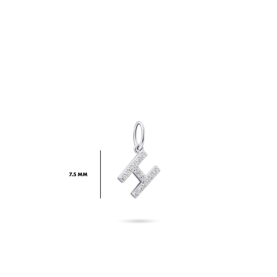 Gisser - Silver H Initial Pendant