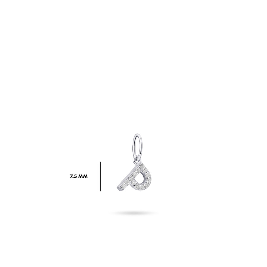 Gisser - Silver P Initial Pendant