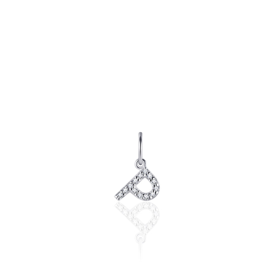 Gisser - Silver P Initial Pendant