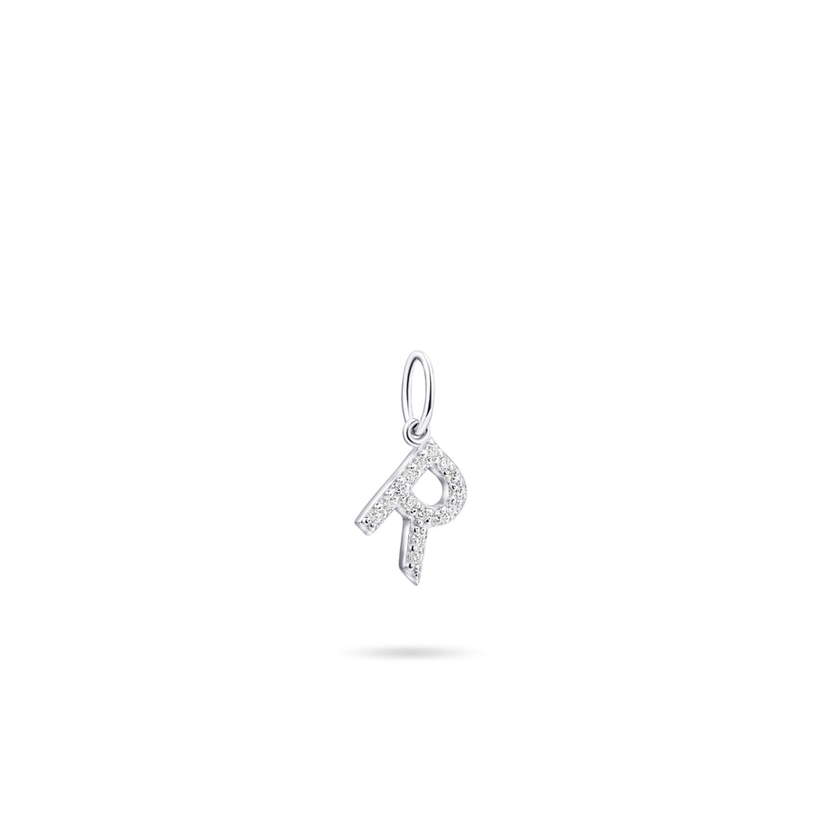 Gisser - Silver R Initial Pendant