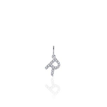 Gisser - Silver R Initial Pendant