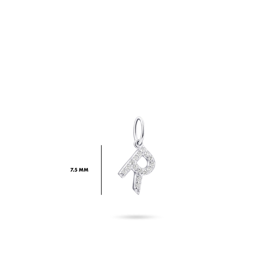 Gisser - Silver R Initial Pendant