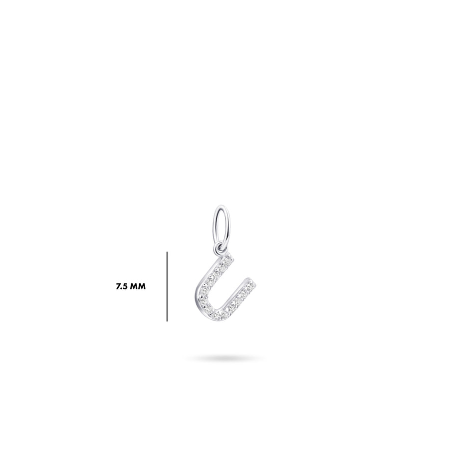 Gisser - Silver U Initial Pendant