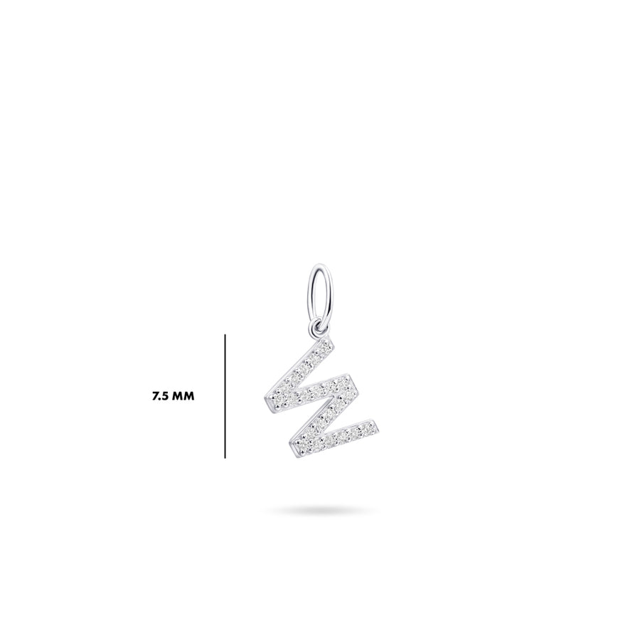 Gisser - Silver W Initial Pendant