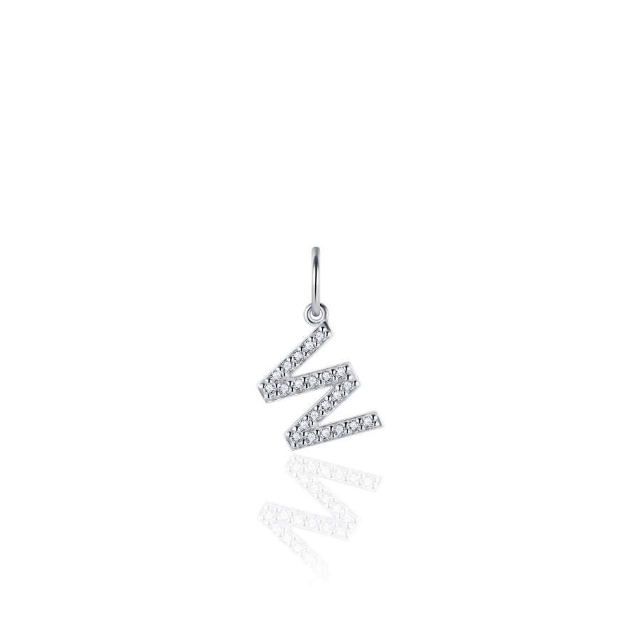 Gisser - Silver W Initial Pendant
