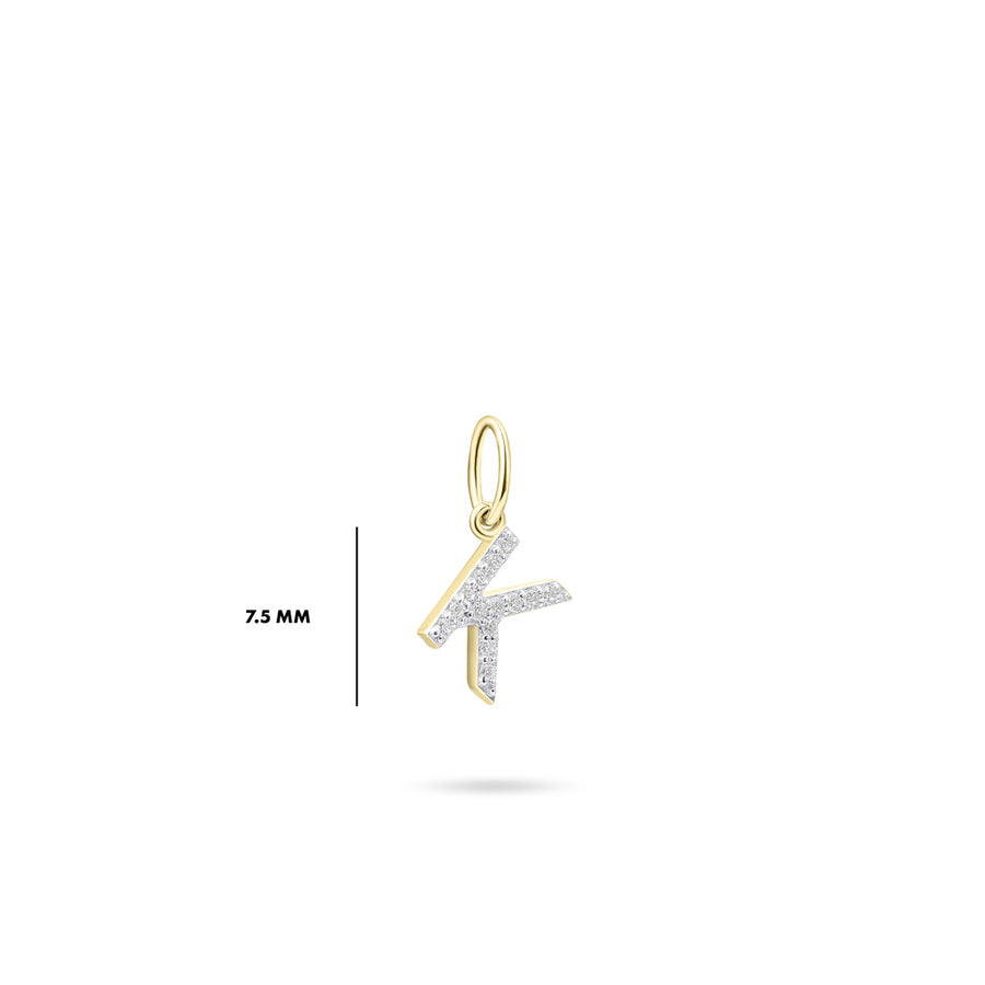 Gisser - Gold Plated K Initial Pendant