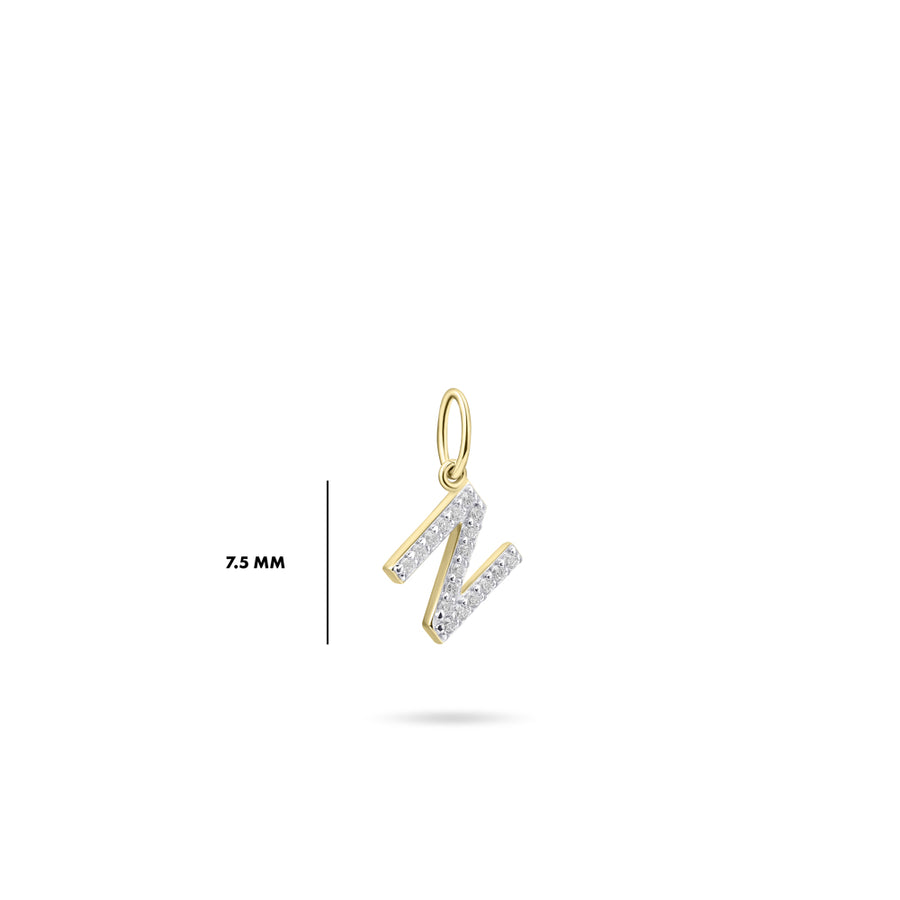Gisser - Gold Plated N Initial Pendant