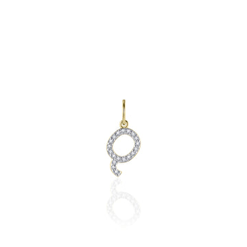 Gisser - Gold Plated Q Initial Pendant