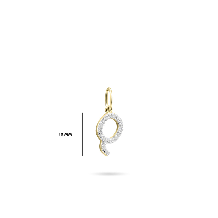 Gisser - Gold Plated Q Initial Pendant