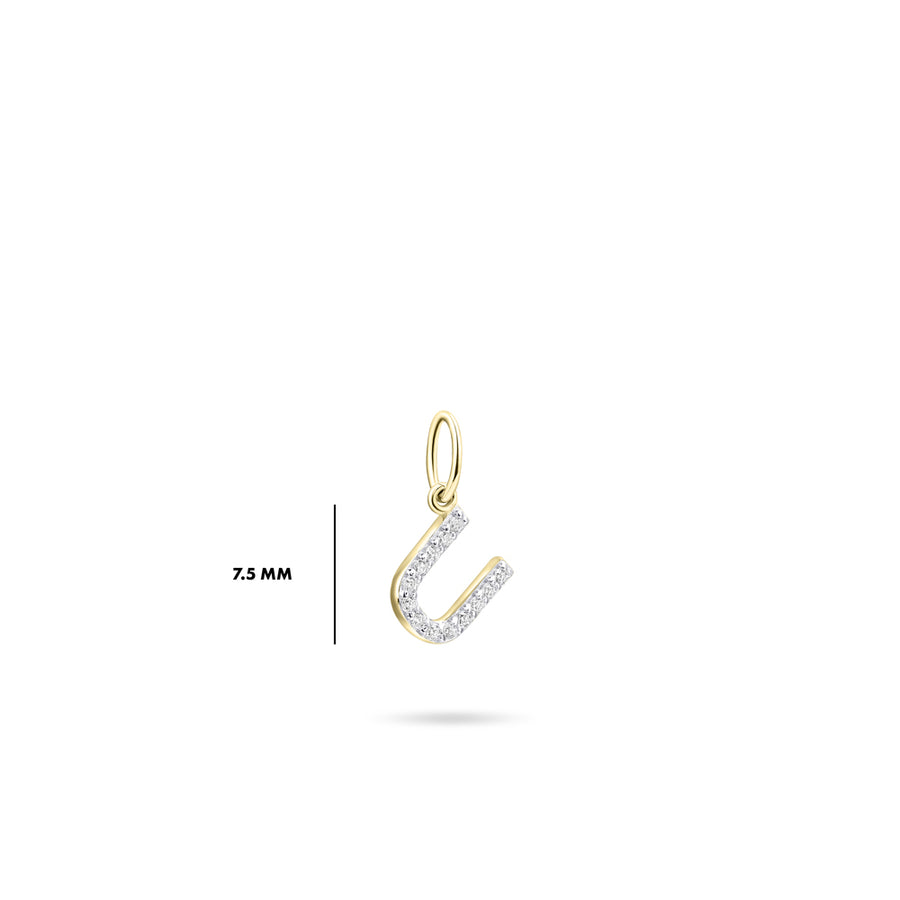 Gisser - Gold Plated U Initial Pendant