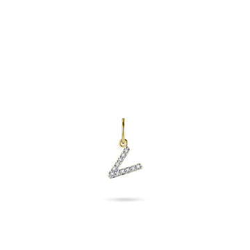 Gisser - Gold Plated V Initial Pendant