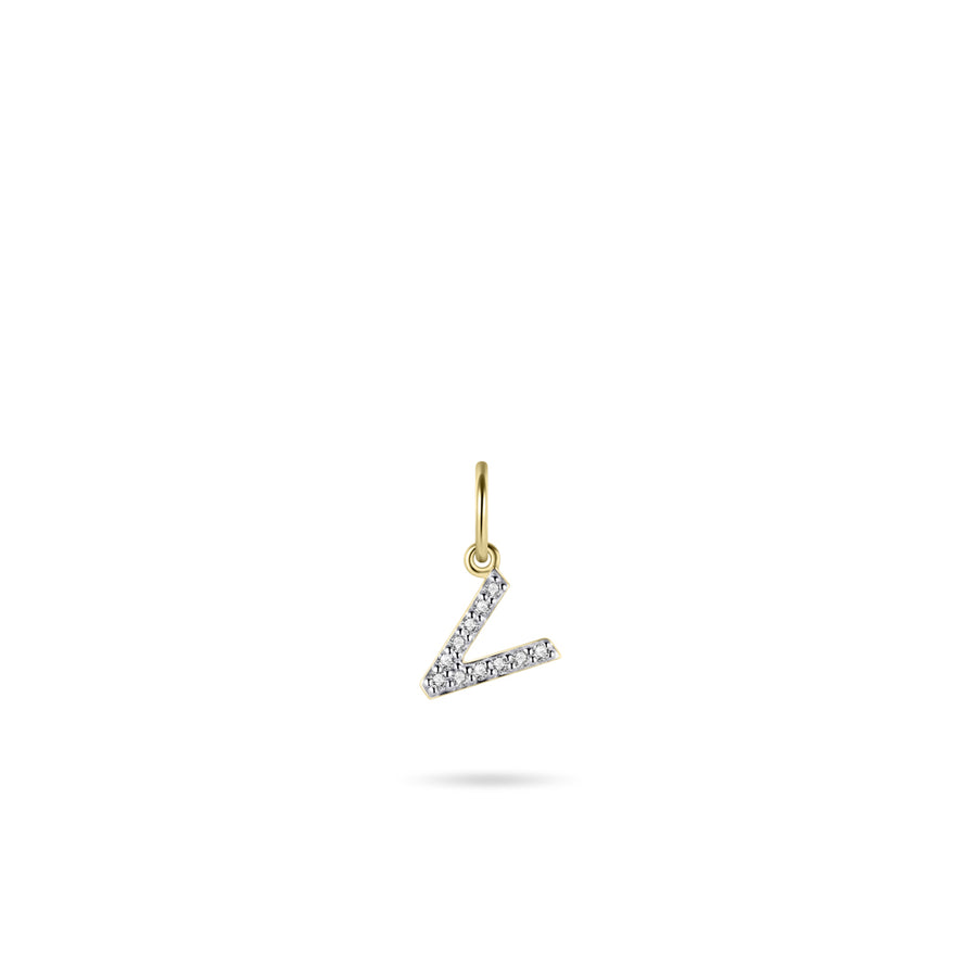 Gisser - Gold Plated V Initial Pendant
