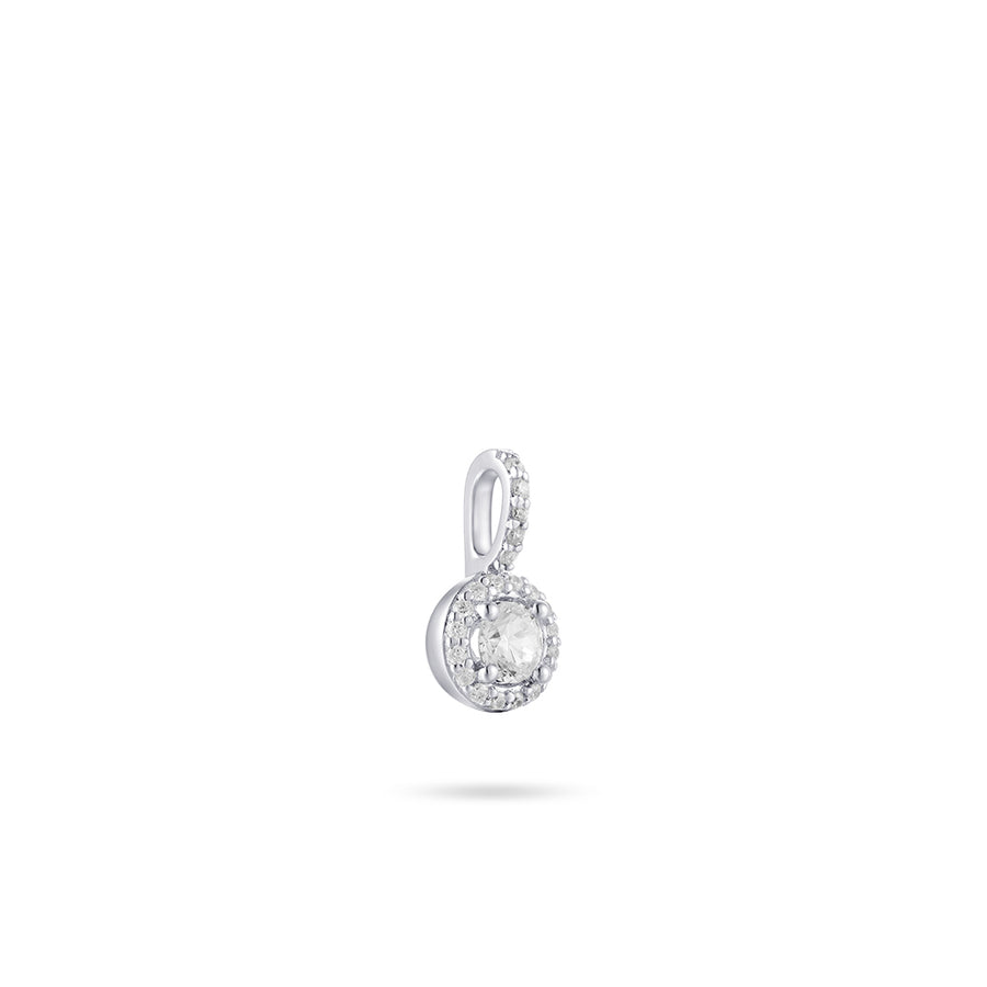 Gisser - Silver CZ Halo pendant