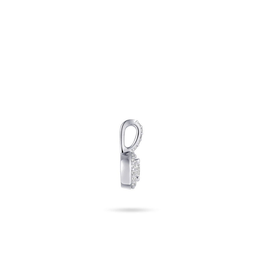Gisser - Silver CZ Halo pendant