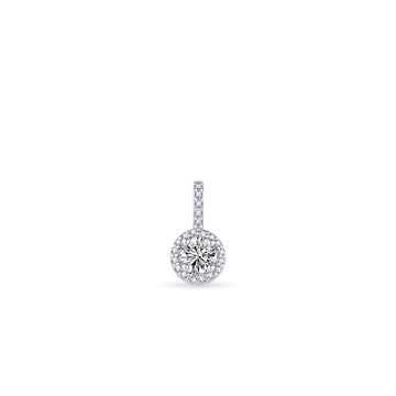 Gisser - Silver CZ Halo pendant