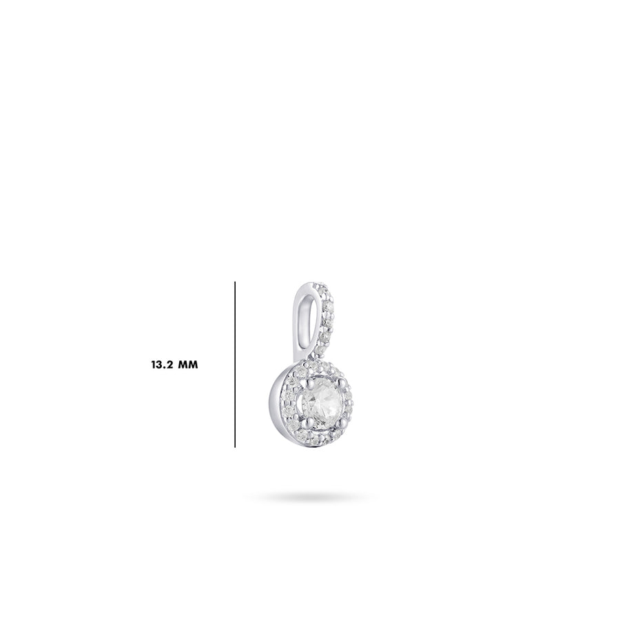 Gisser - Silver CZ Halo pendant
