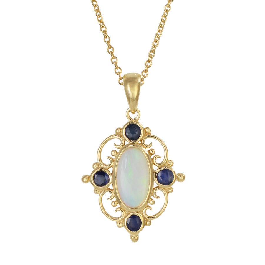 Opal & Sapphire Necklace