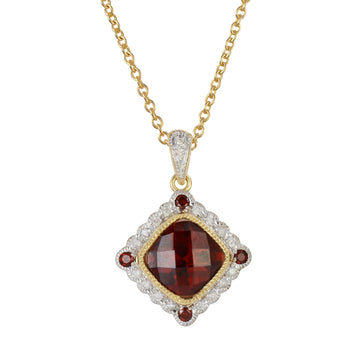 Garnet & Diamond Necklace
