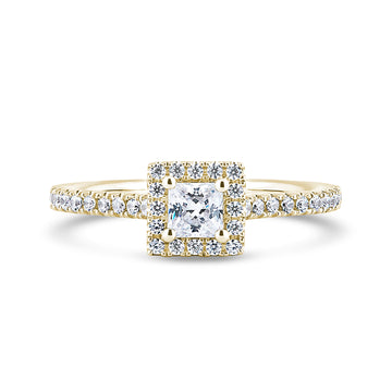 Princess Cut Diamond Cluster Ring