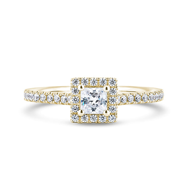 Princess Cut Diamond Cluster Ring