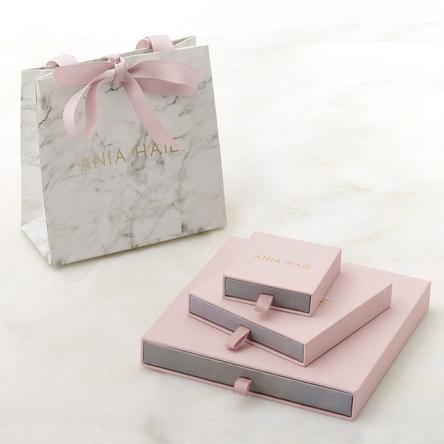 Ania Haie - Gold Orb Rose Quartz Stud Earrings